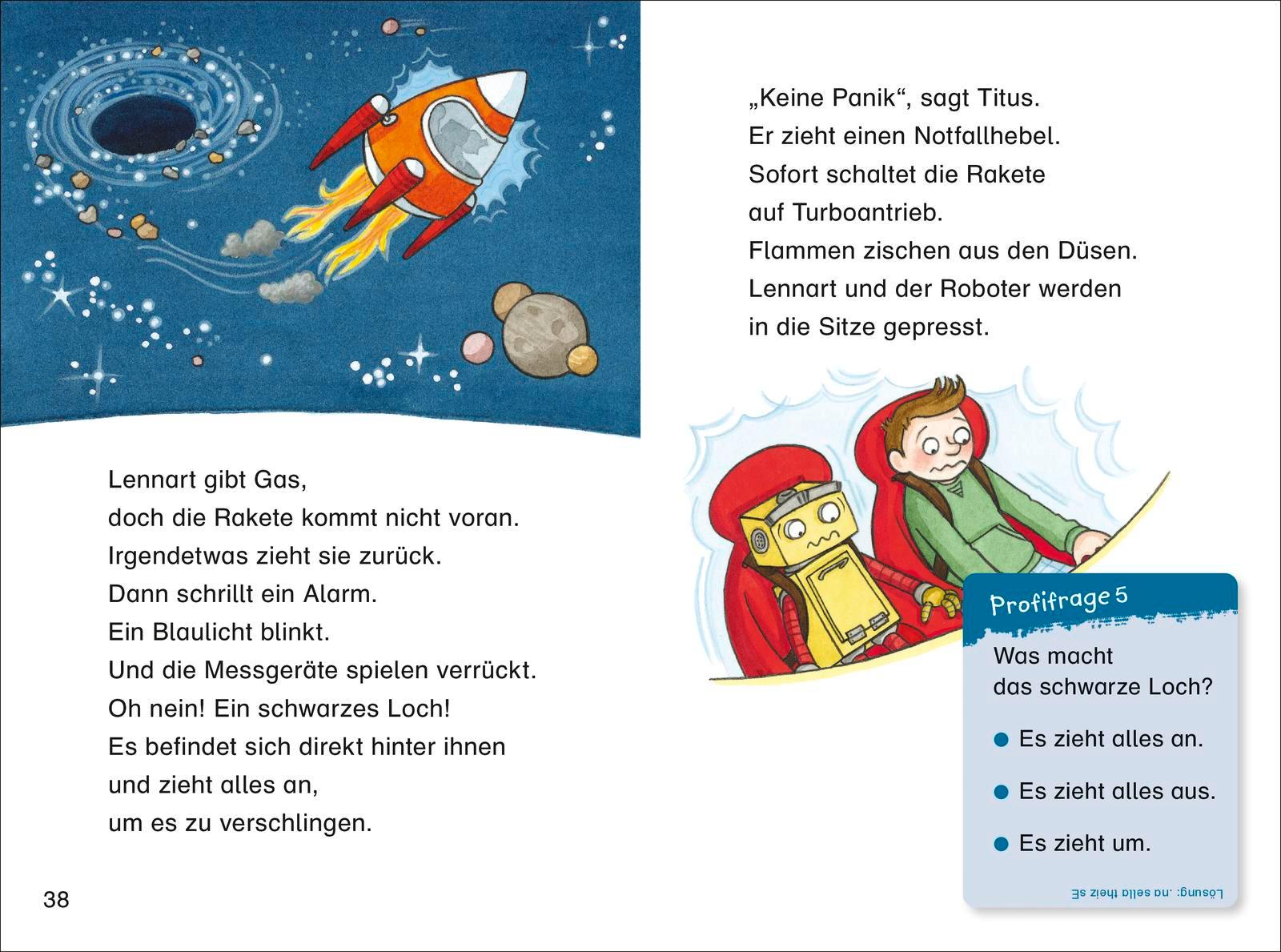 Beispielinhalt (Bild) Duden Leseprofi - Lennart, Titus und die Reise zum Mars, 2. Klasse