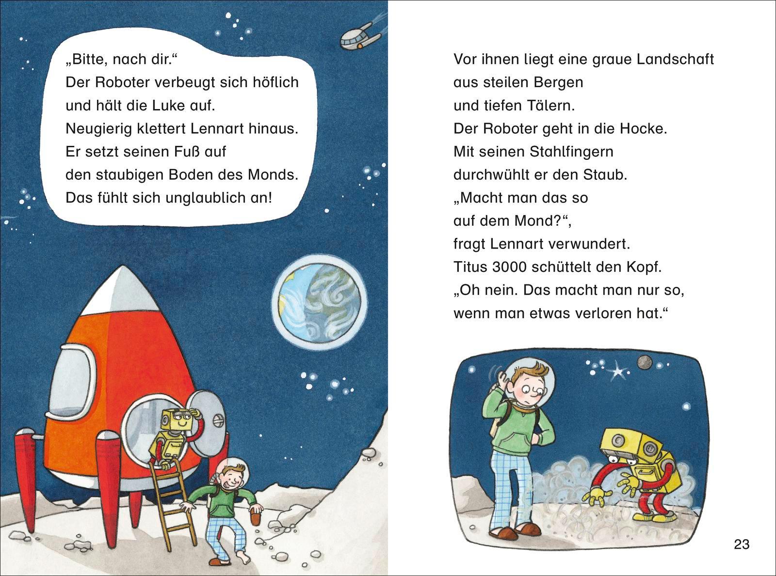 Beispielinhalt (Bild) Duden Leseprofi - Lennart, Titus und die Reise zum Mars, 2. Klasse