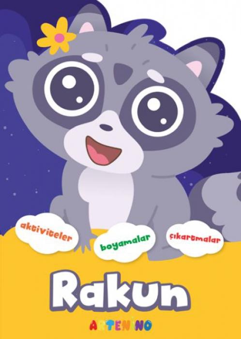 Vorderes Coverbild Sekilli Hayvanlar Serisi - Rakun Aktivite Boyama Cikartma Kitabi