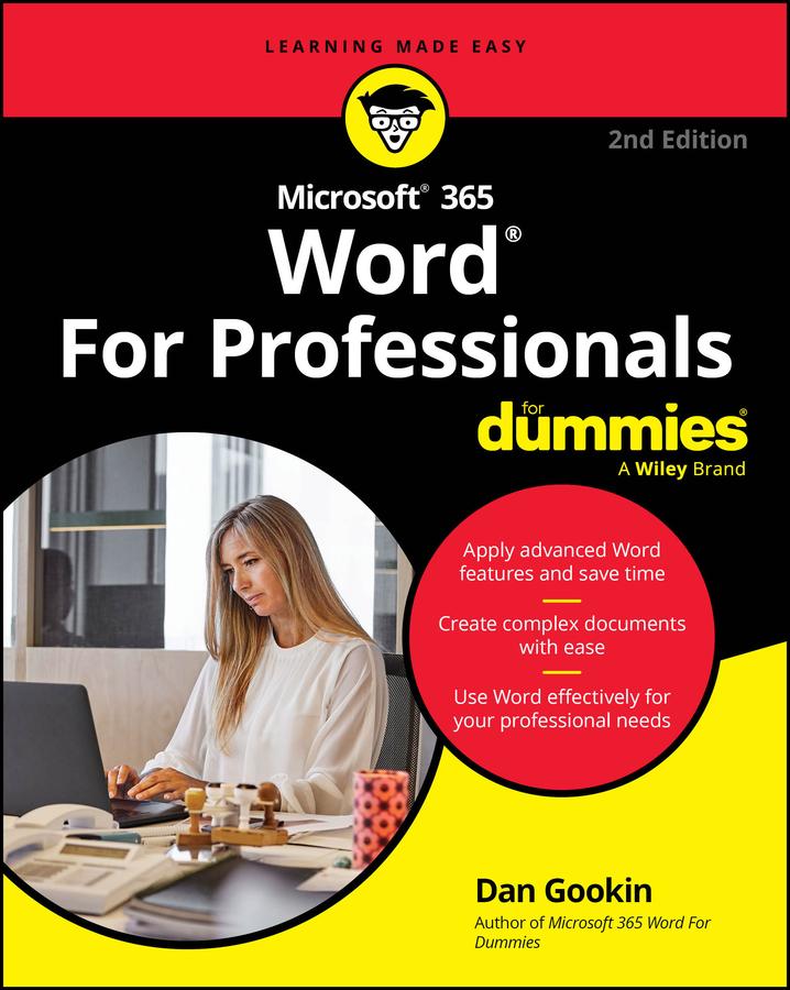Vorderes Coverbild Microsoft 365 Word for Professionals for Dummies