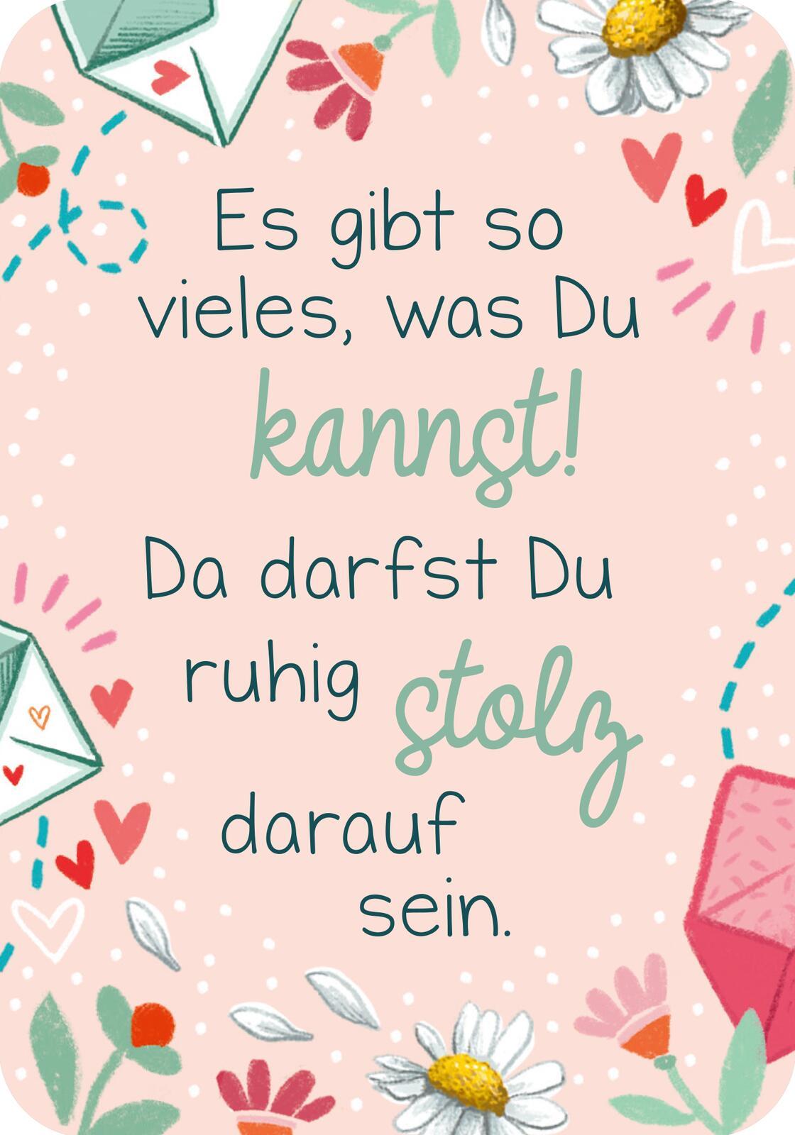 Beispielinhalt (Bild) Du bist genau richtig! - 50 Karten für dich