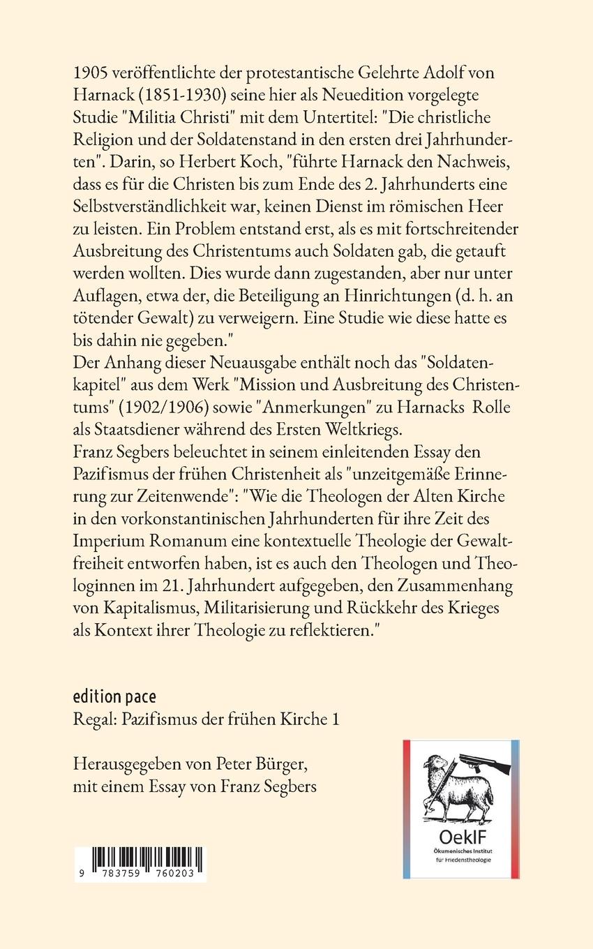 Rückseitencover Militia Christi