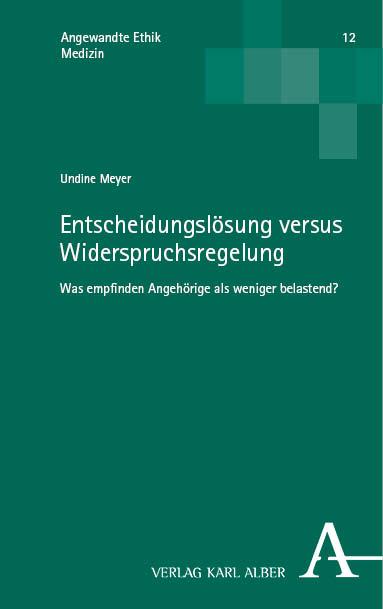 Vorderes Coverbild Entscheidungslösung versus Widerspruchsregelung