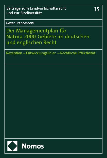 Vorderes Coverbild Der Managementplan für Natura 2000-Gebiete im deutschen und englischen Recht