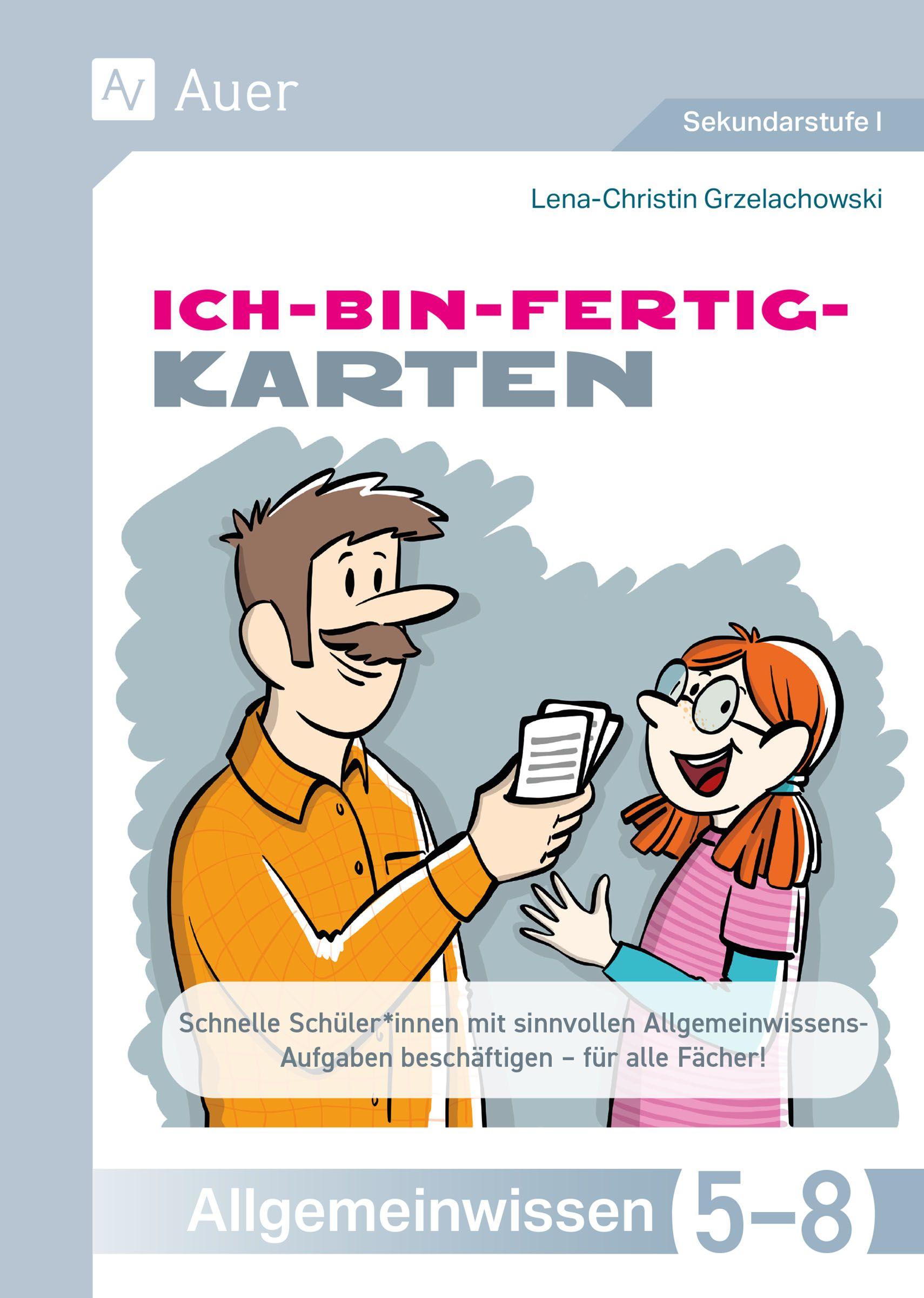 Vorderes Coverbild Ich-bin-fertig-Karten Allgemeinwissen Klassen 5-8