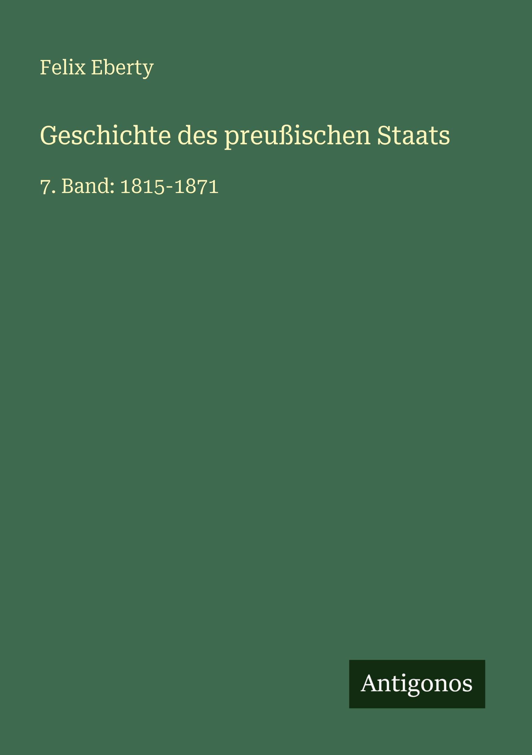 Vorderes Coverbild Geschichte des preußischen Staats