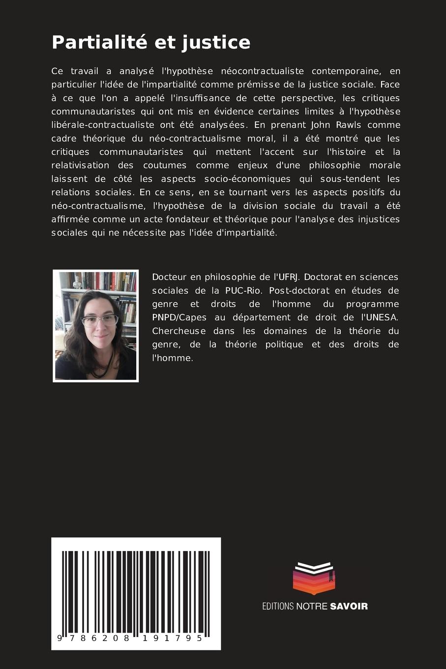 Rückseitencover Partialité et justice