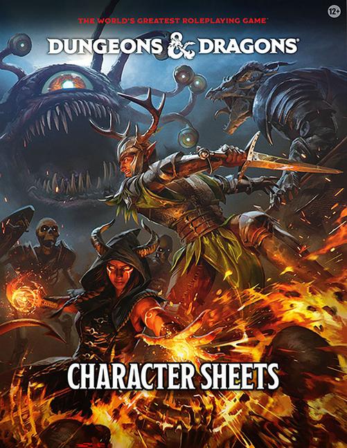 Vorderes Coverbild D&d Character Sheets 2024