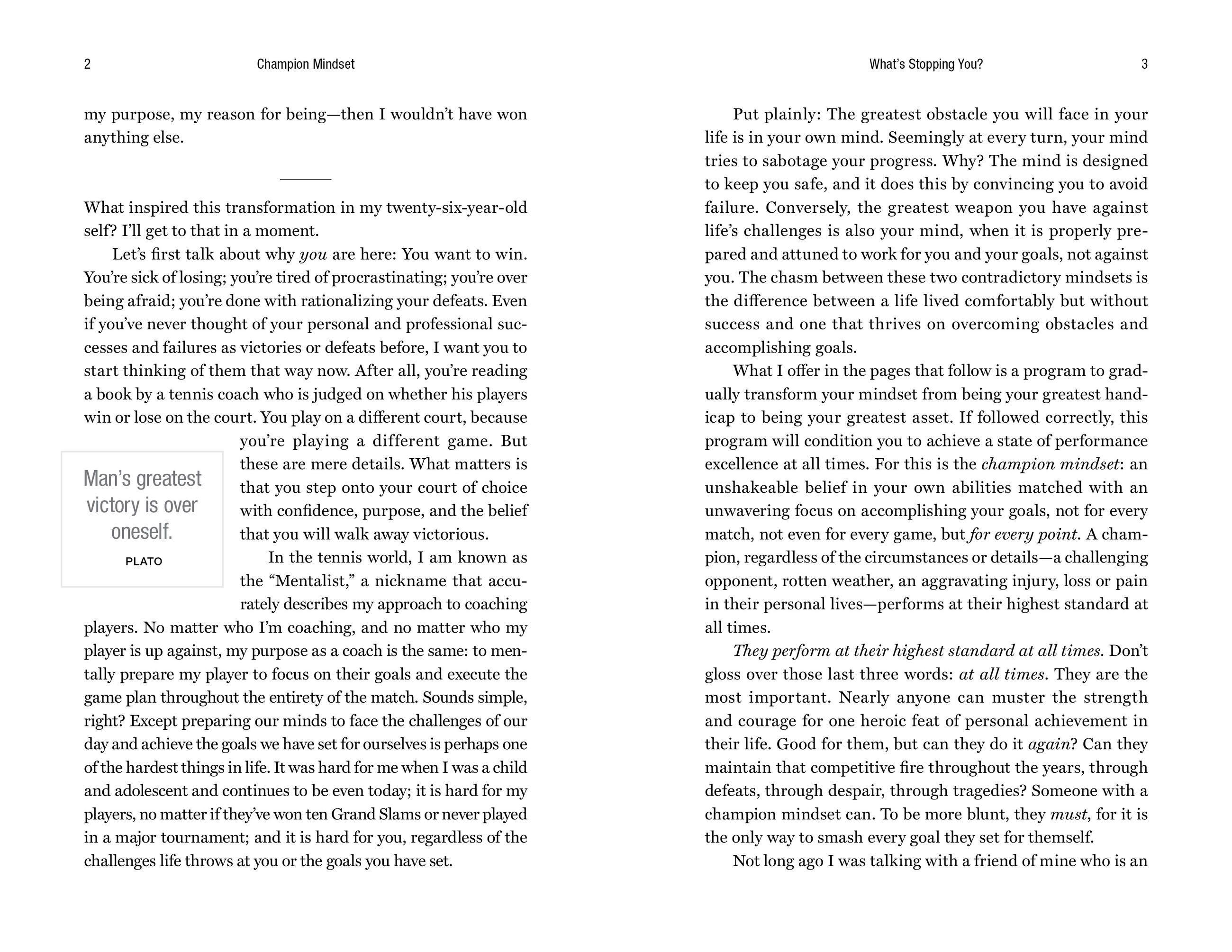 Beispielinhalt (Bild) Champion Mindset