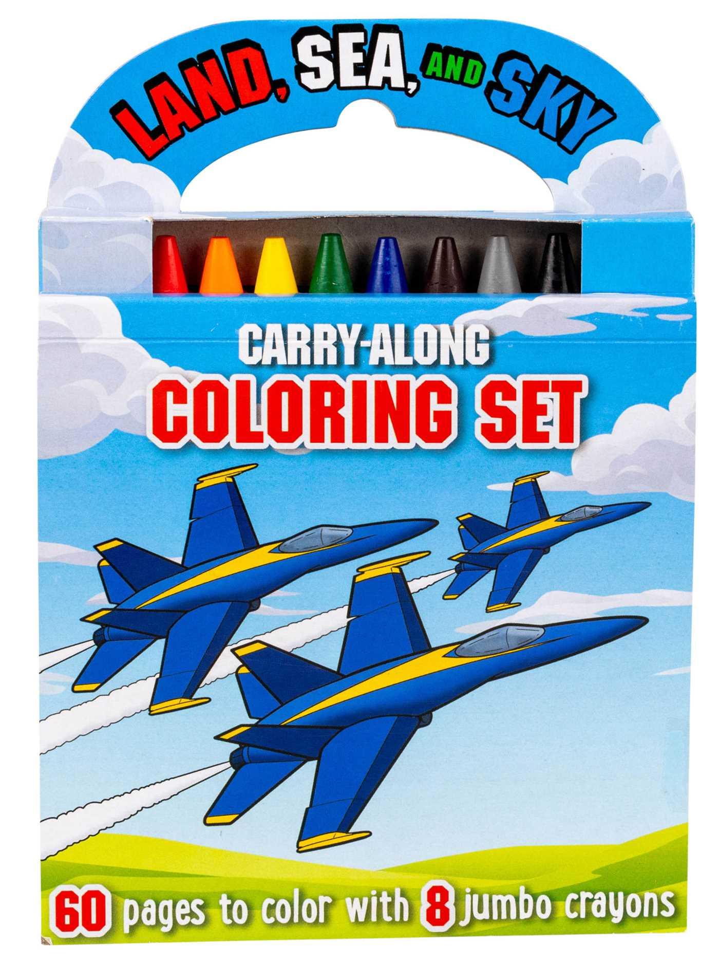 Vorderes Coverbild Land, Sea, and Sky: Carry-Along Coloring Set