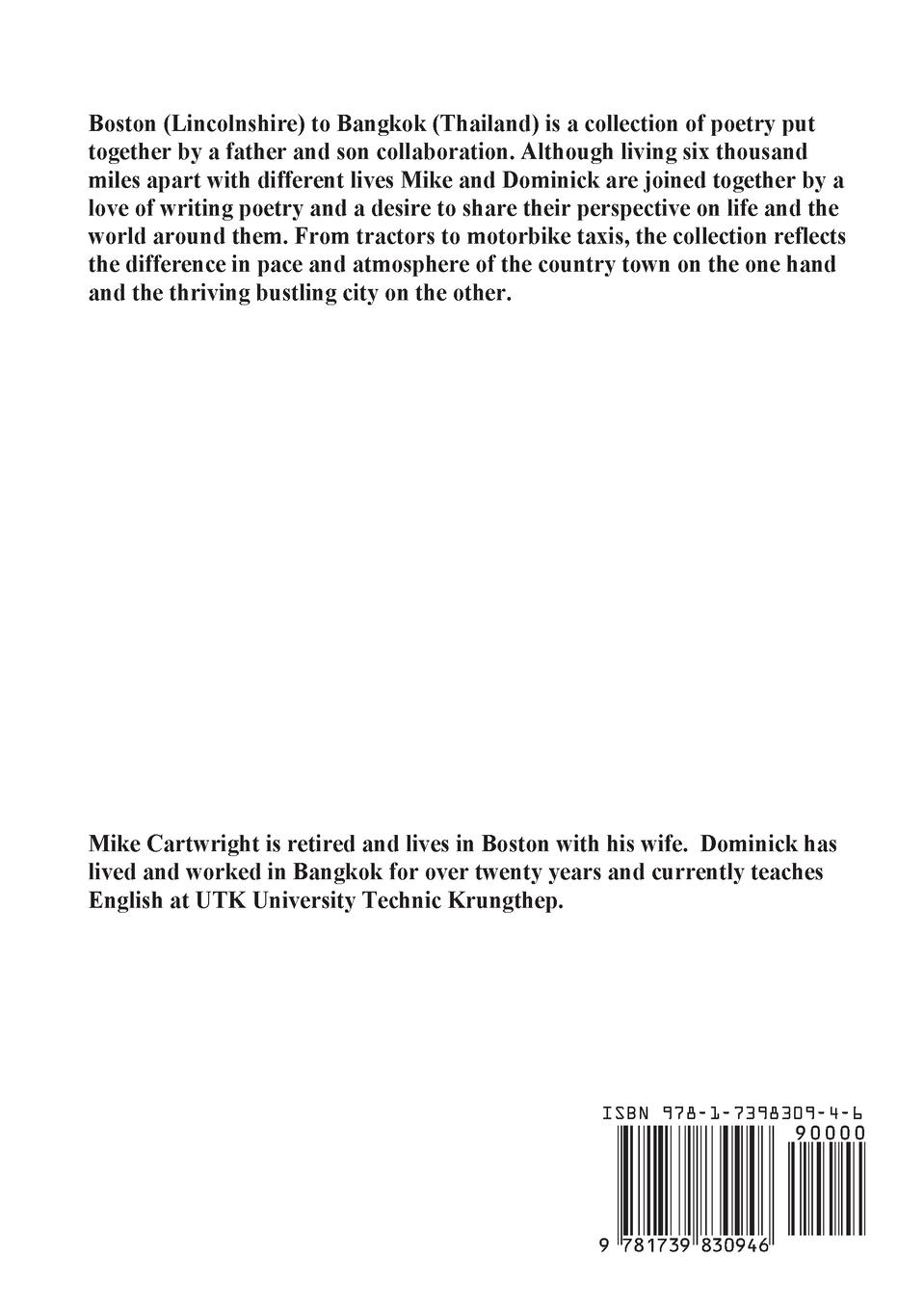 Rückseitencover Boston to Bangkok