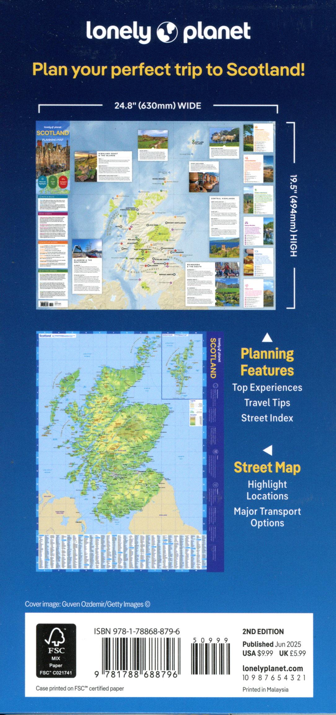 Beispielinhalt (Bild) Lonely Planet Scotland Planning Map
