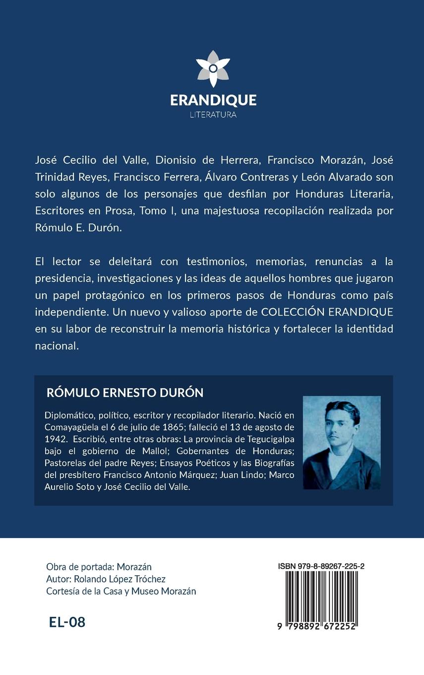 Rückseitencover Honduras Literaria