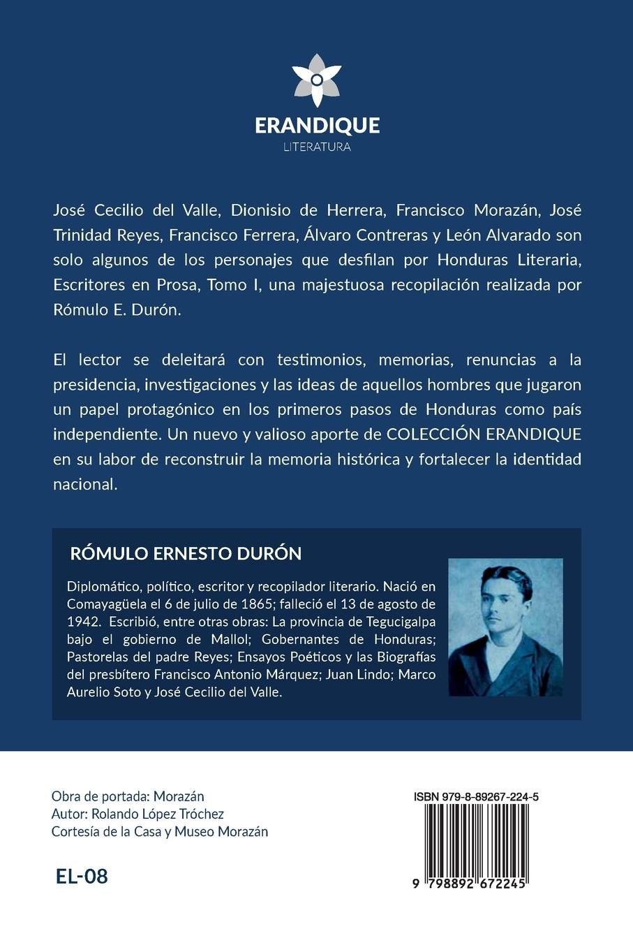 Rückseitencover Honduras Literaria