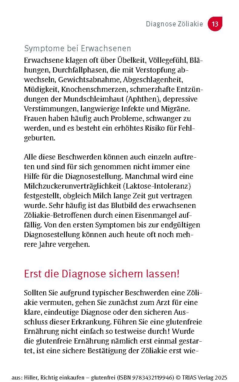 Beispielinhalt (Bild) Richtig einkaufen glutenfrei