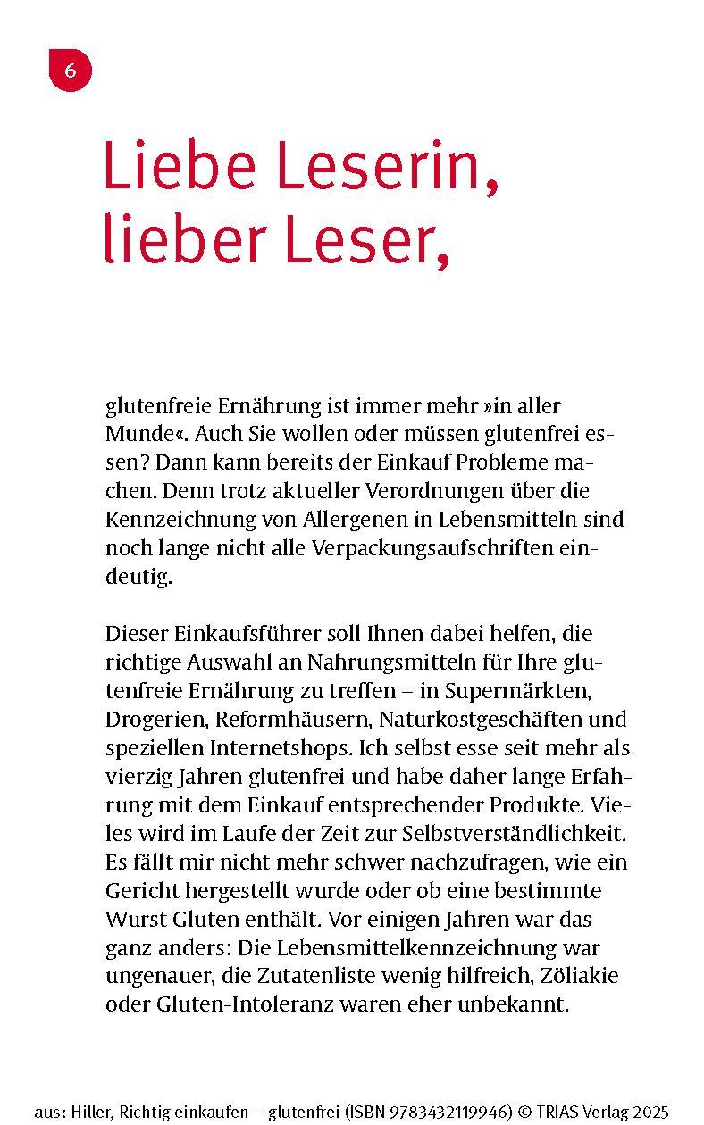 Beispielinhalt (Bild) Richtig einkaufen glutenfrei