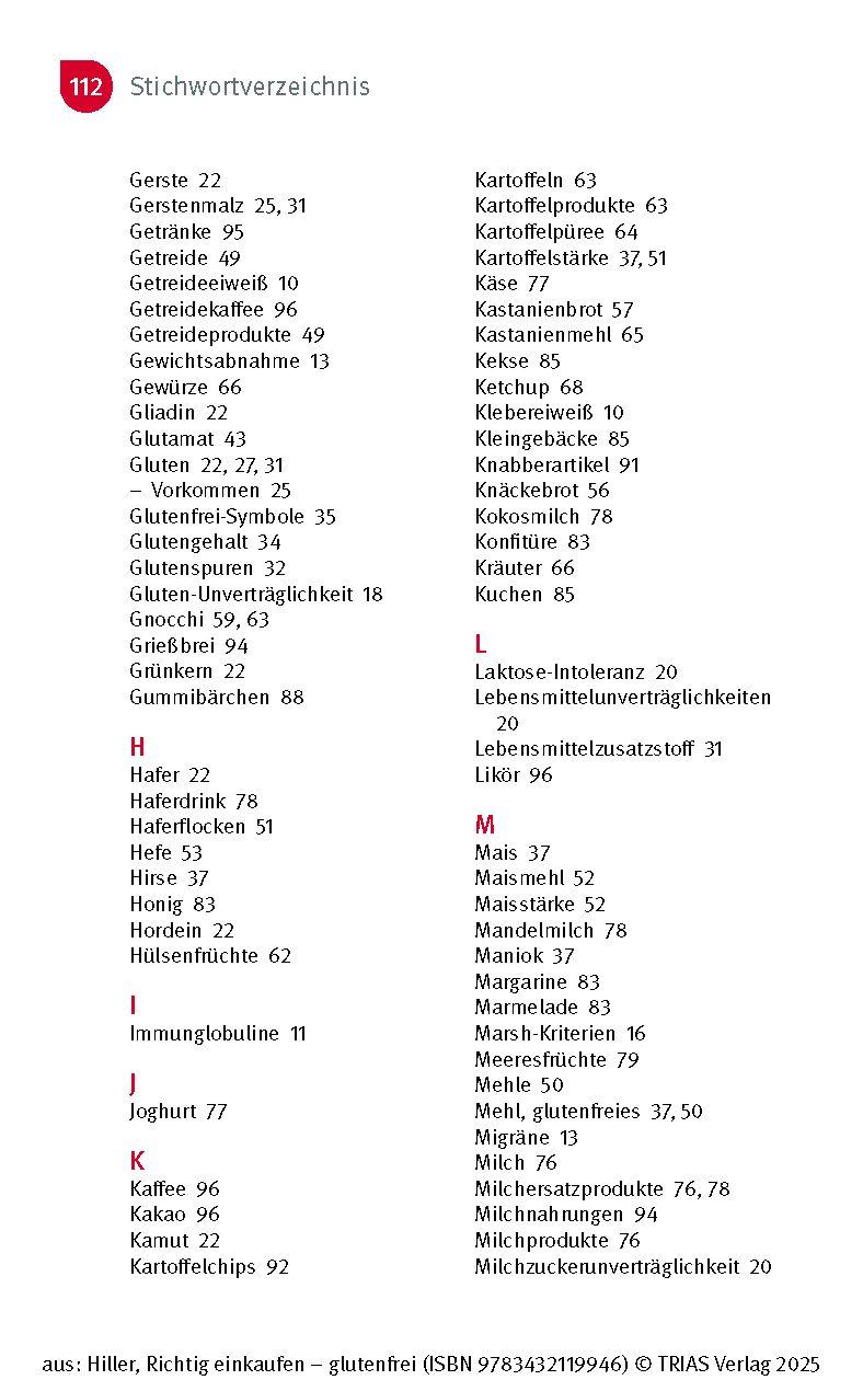 Beispielinhalt (Bild) Richtig einkaufen glutenfrei