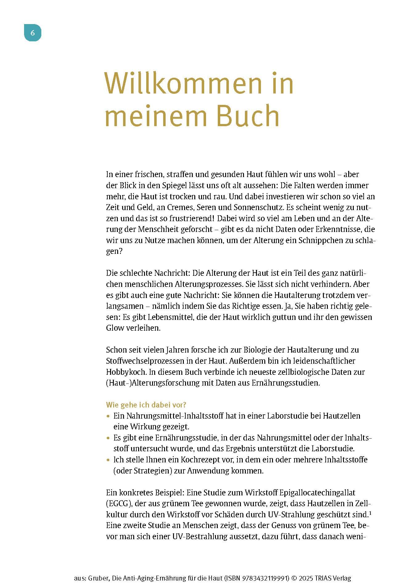 Beispielinhalt (Bild) Die Anti-Aging-Ernährung für die Haut