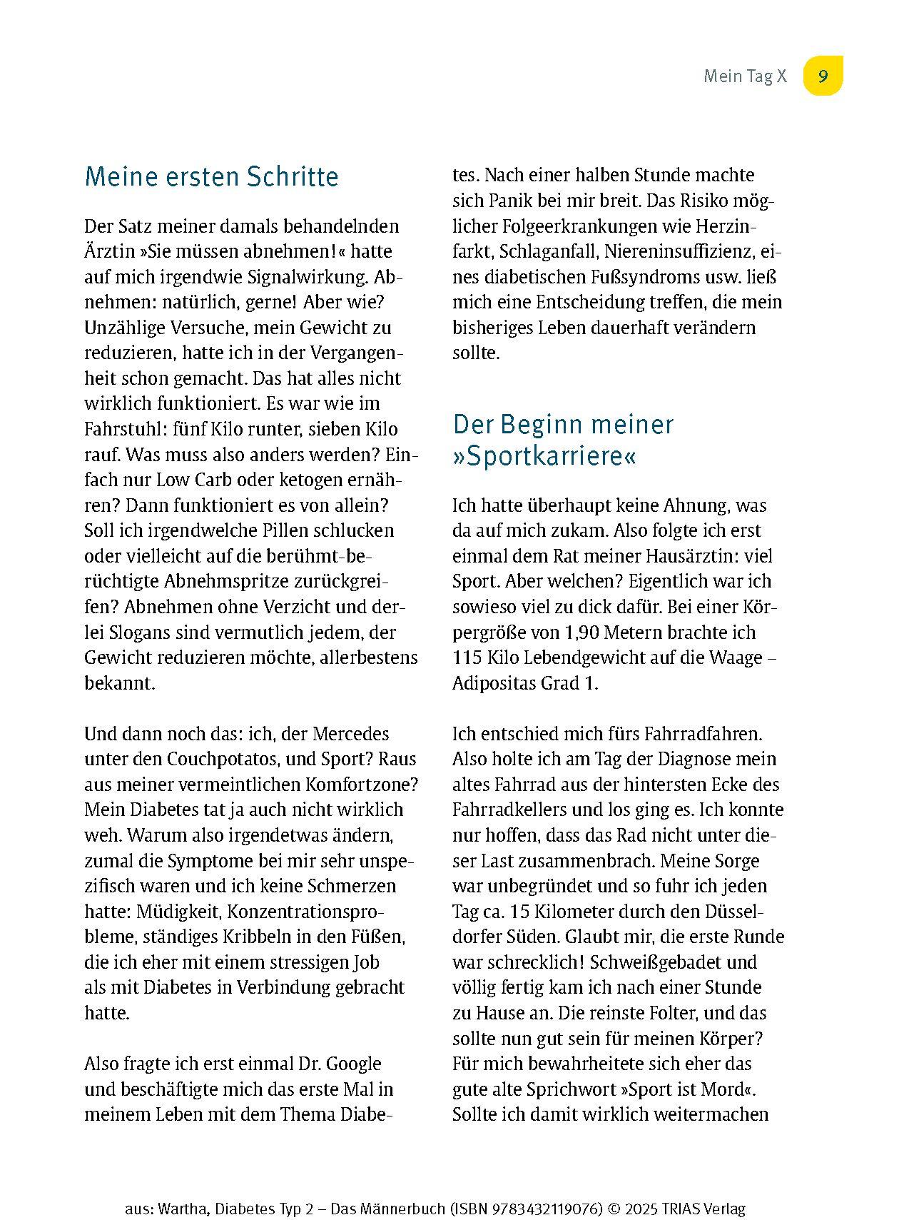 Beispielinhalt (Bild) Diabetes Typ 2 - Das Männerbuch