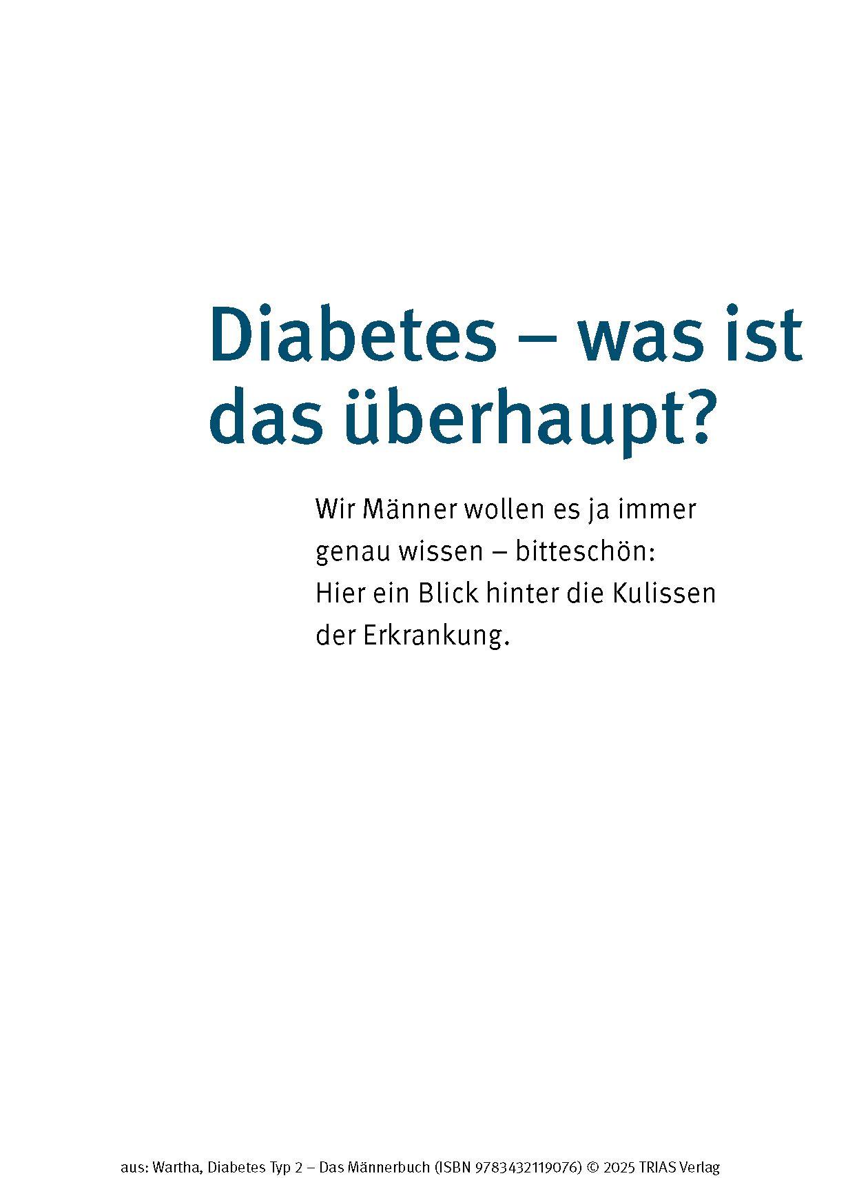 Beispielinhalt (Bild) Diabetes Typ 2 - Das Männerbuch