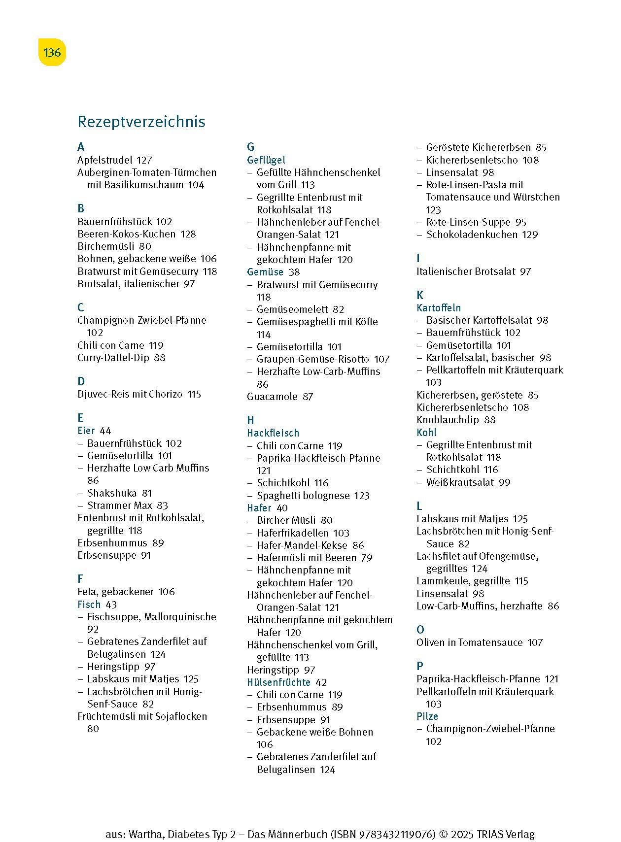 Beispielinhalt (Bild) Diabetes Typ 2 - Das Männerbuch