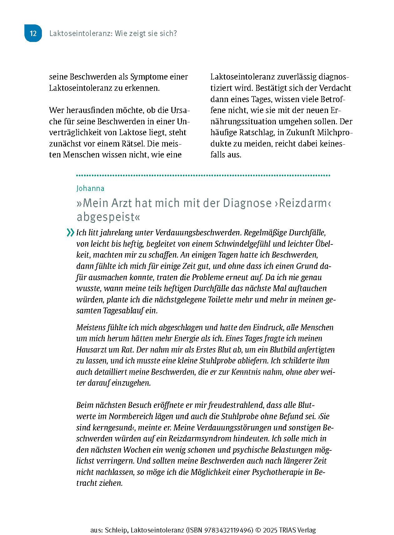 Beispielinhalt (Bild) Laktose-Intoleranz