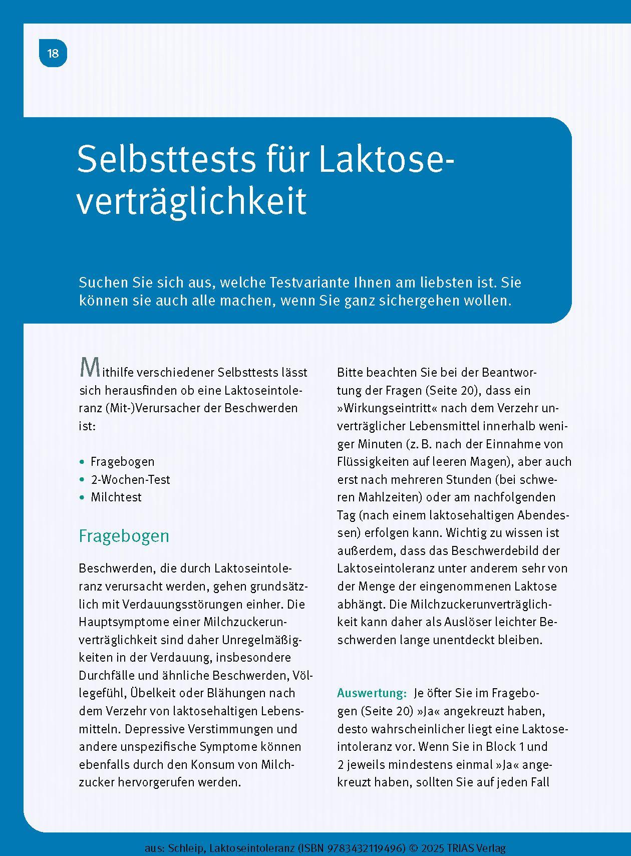 Beispielinhalt (Bild) Laktose-Intoleranz