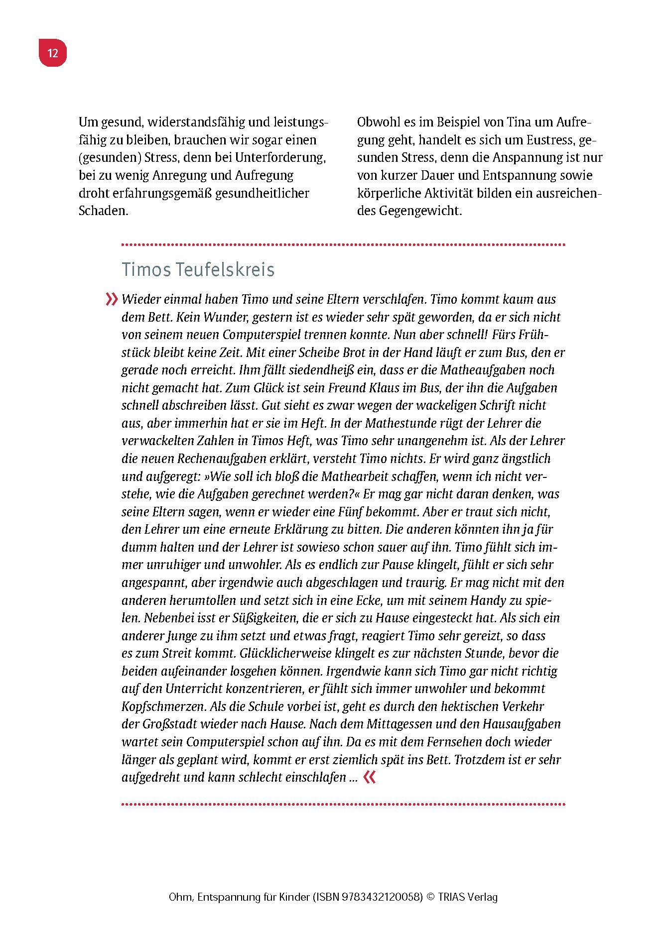 Beispielinhalt (Bild) Entspannung für Kinder