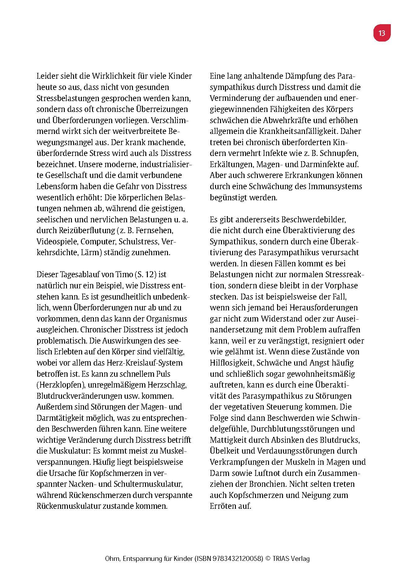 Beispielinhalt (Bild) Entspannung für Kinder