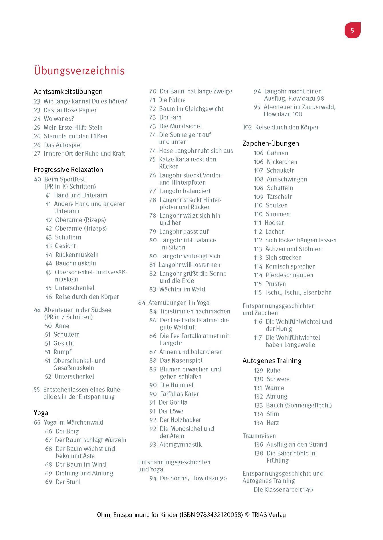 Beispielinhalt (Bild) Entspannung für Kinder