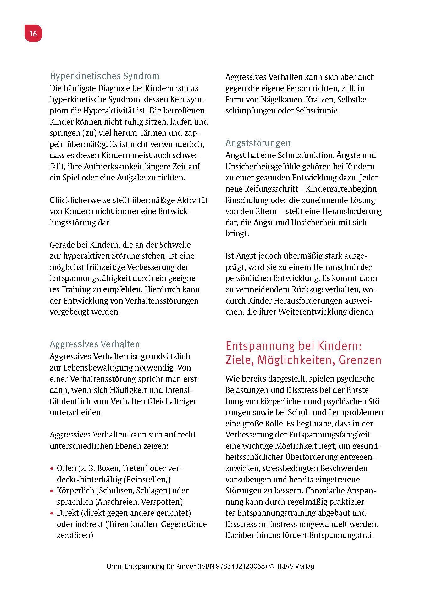 Beispielinhalt (Bild) Entspannung für Kinder