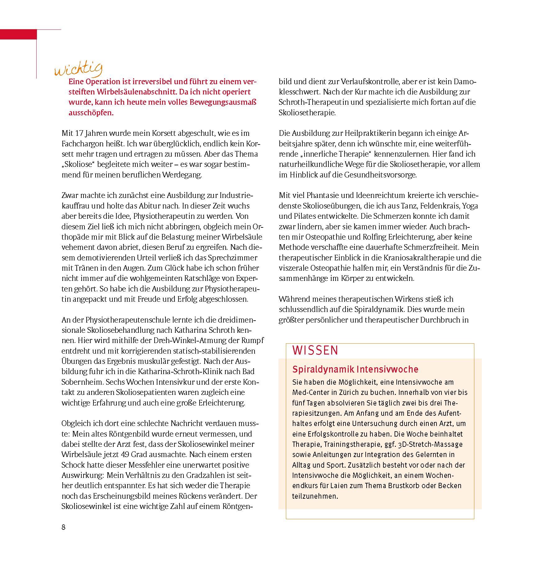 Beispielinhalt (Bild) Skoliose - Aufrecht durch Bewegung