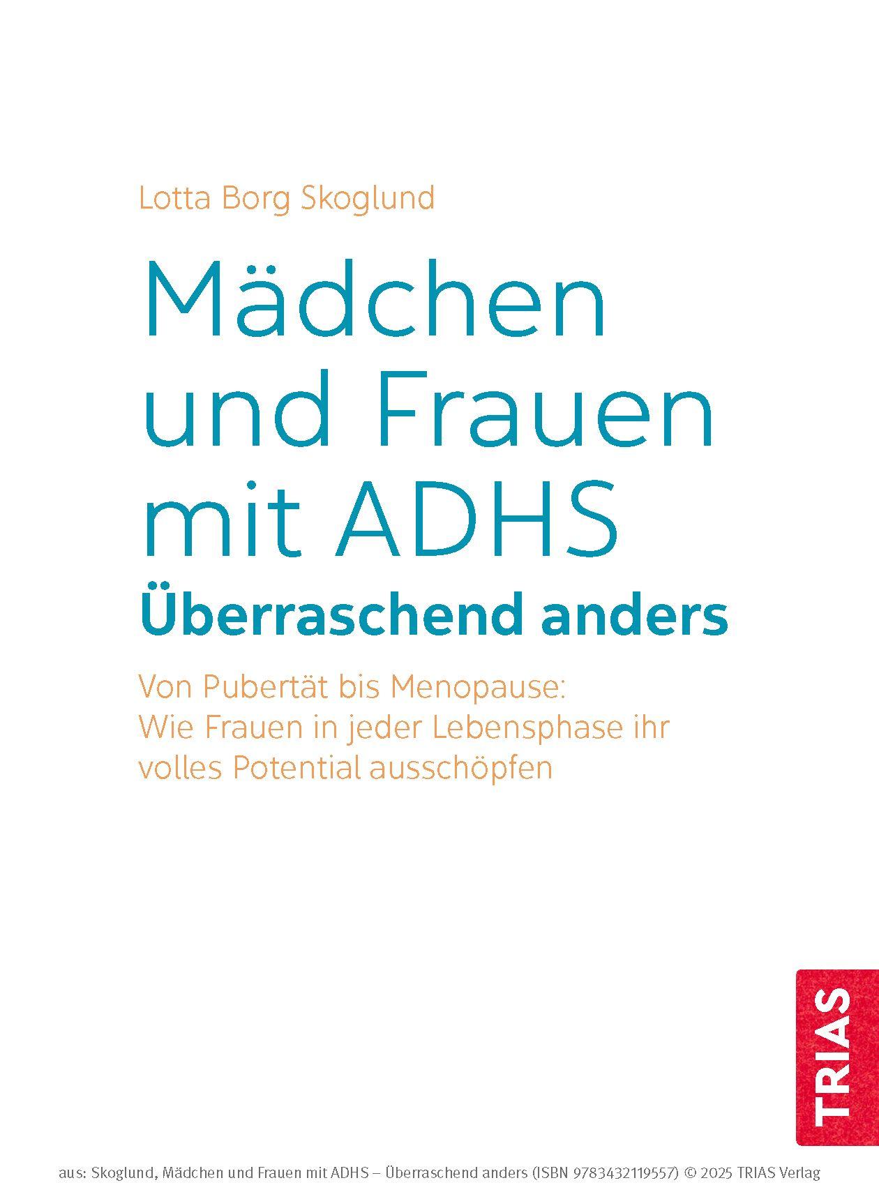 Beispielinhalt (Bild) Mädchen und Frauen mit ADHS