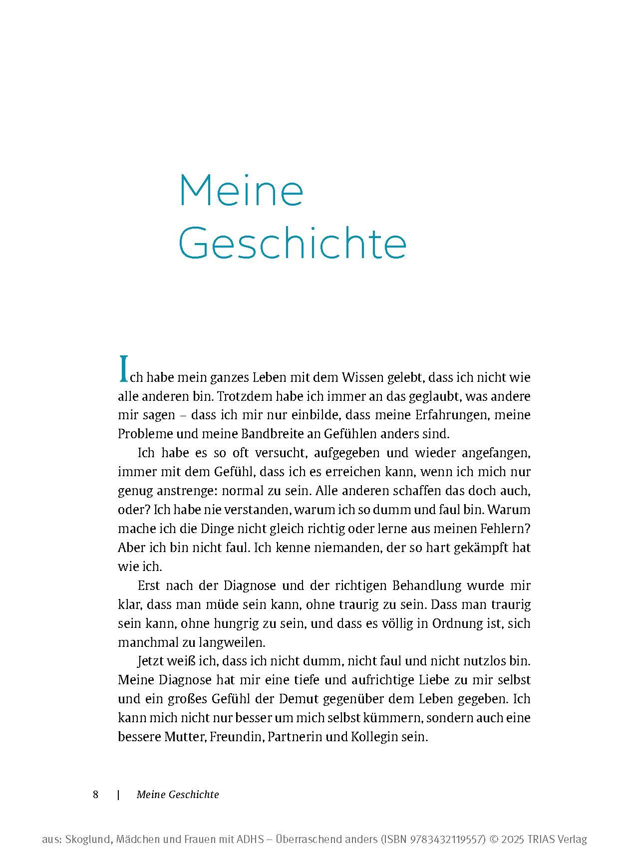 Beispielinhalt (Bild) Mädchen und Frauen mit ADHS