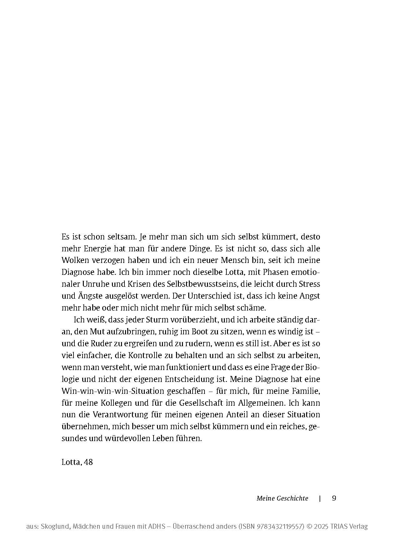 Beispielinhalt (Bild) Mädchen und Frauen mit ADHS