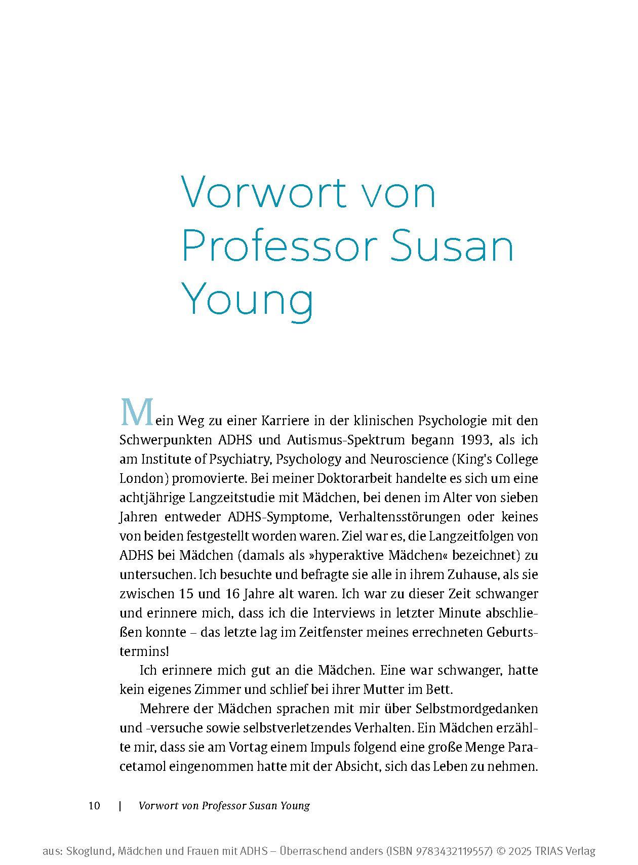 Beispielinhalt (Bild) Mädchen und Frauen mit ADHS