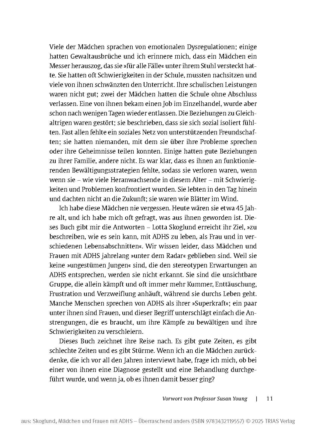 Beispielinhalt (Bild) Mädchen und Frauen mit ADHS