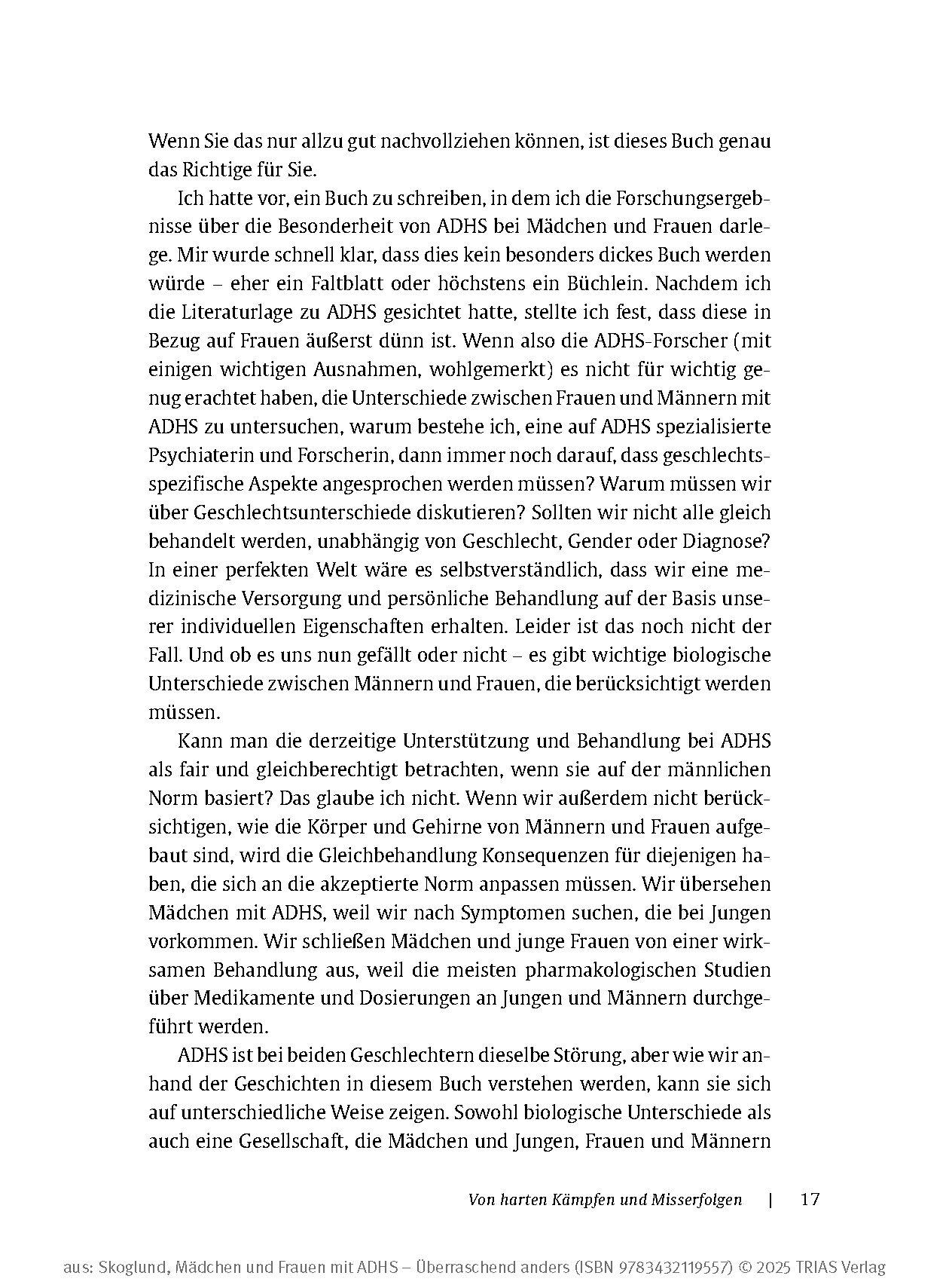 Beispielinhalt (Bild) Mädchen und Frauen mit ADHS