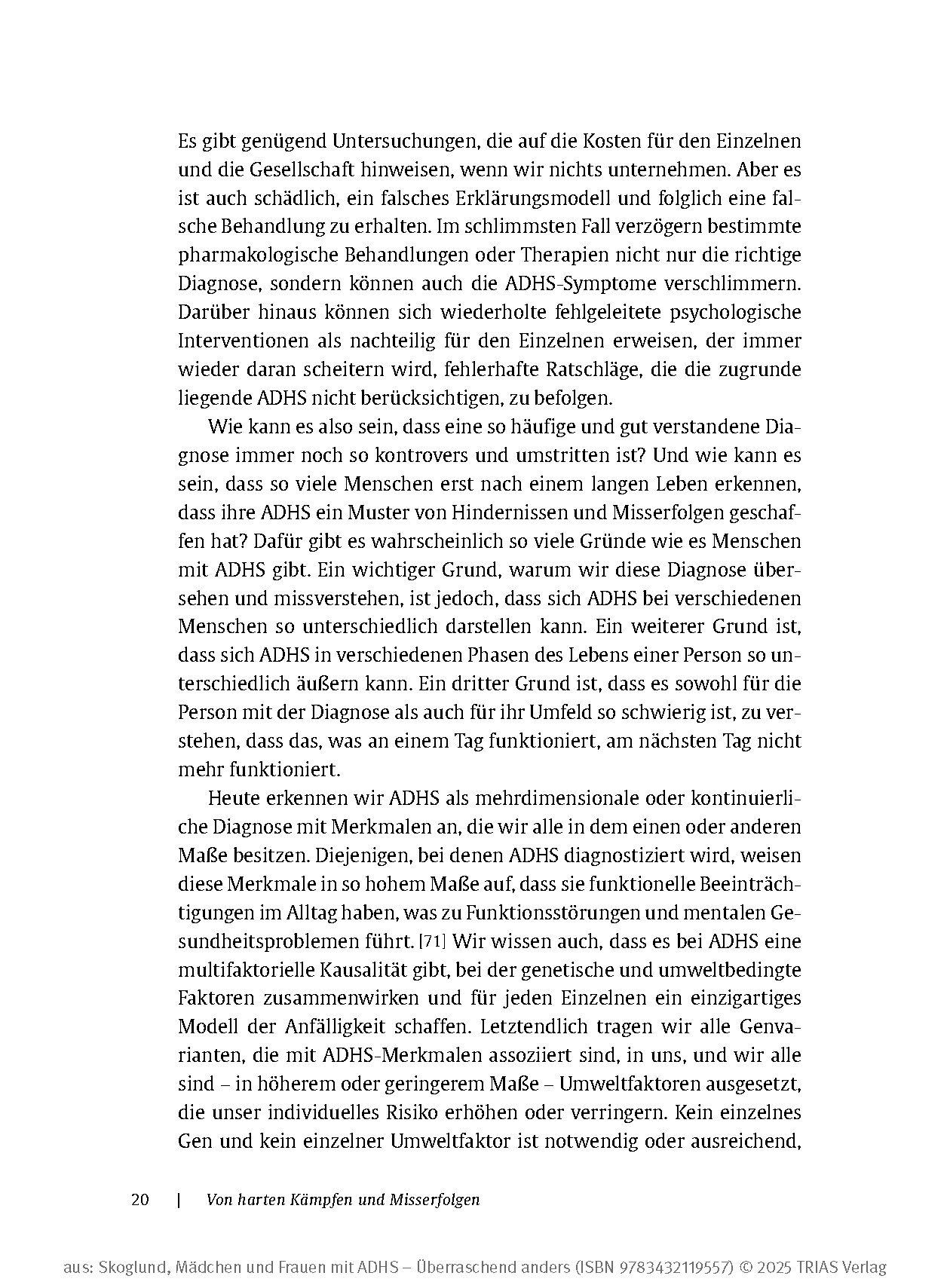 Beispielinhalt (Bild) Mädchen und Frauen mit ADHS