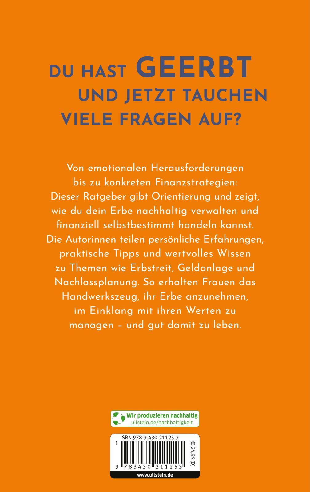 Rückseitencover Erben für Anfängerinnen