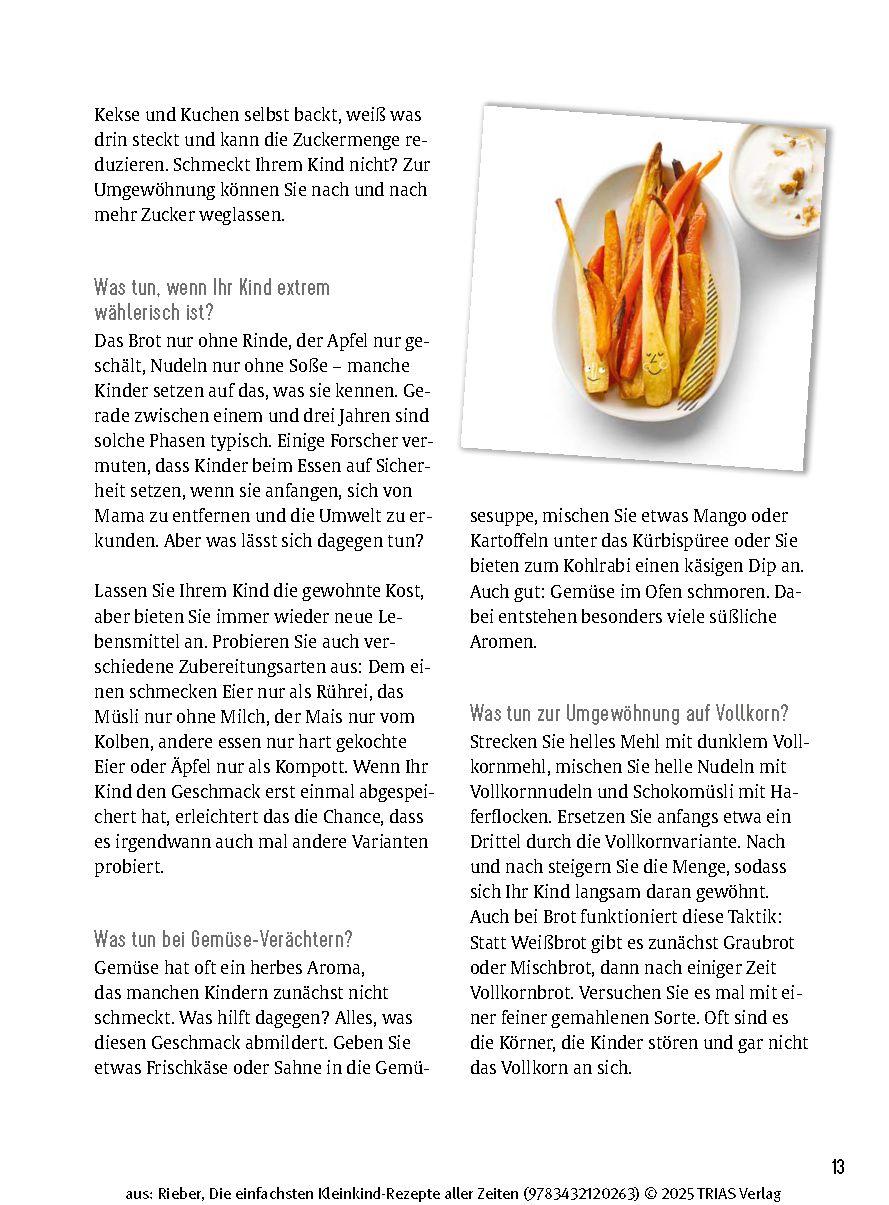 Beispielinhalt (Bild) Die einfachsten Kleinkind-Rezepte aller Zeiten