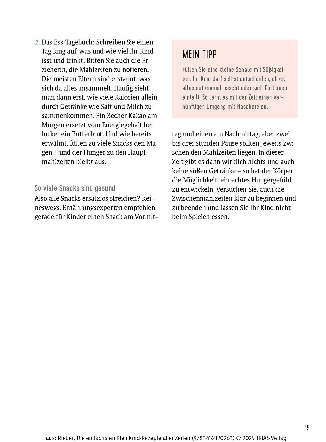 Beispielinhalt (Bild) Die einfachsten Kleinkind-Rezepte aller Zeiten