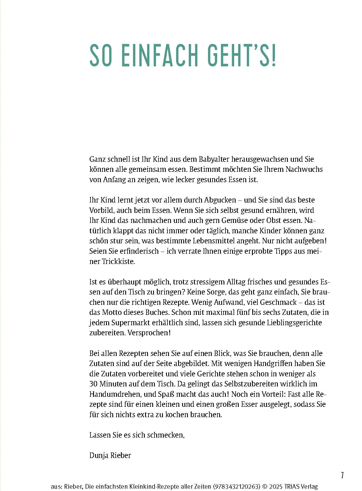 Beispielinhalt (Bild) Die einfachsten Kleinkind-Rezepte aller Zeiten