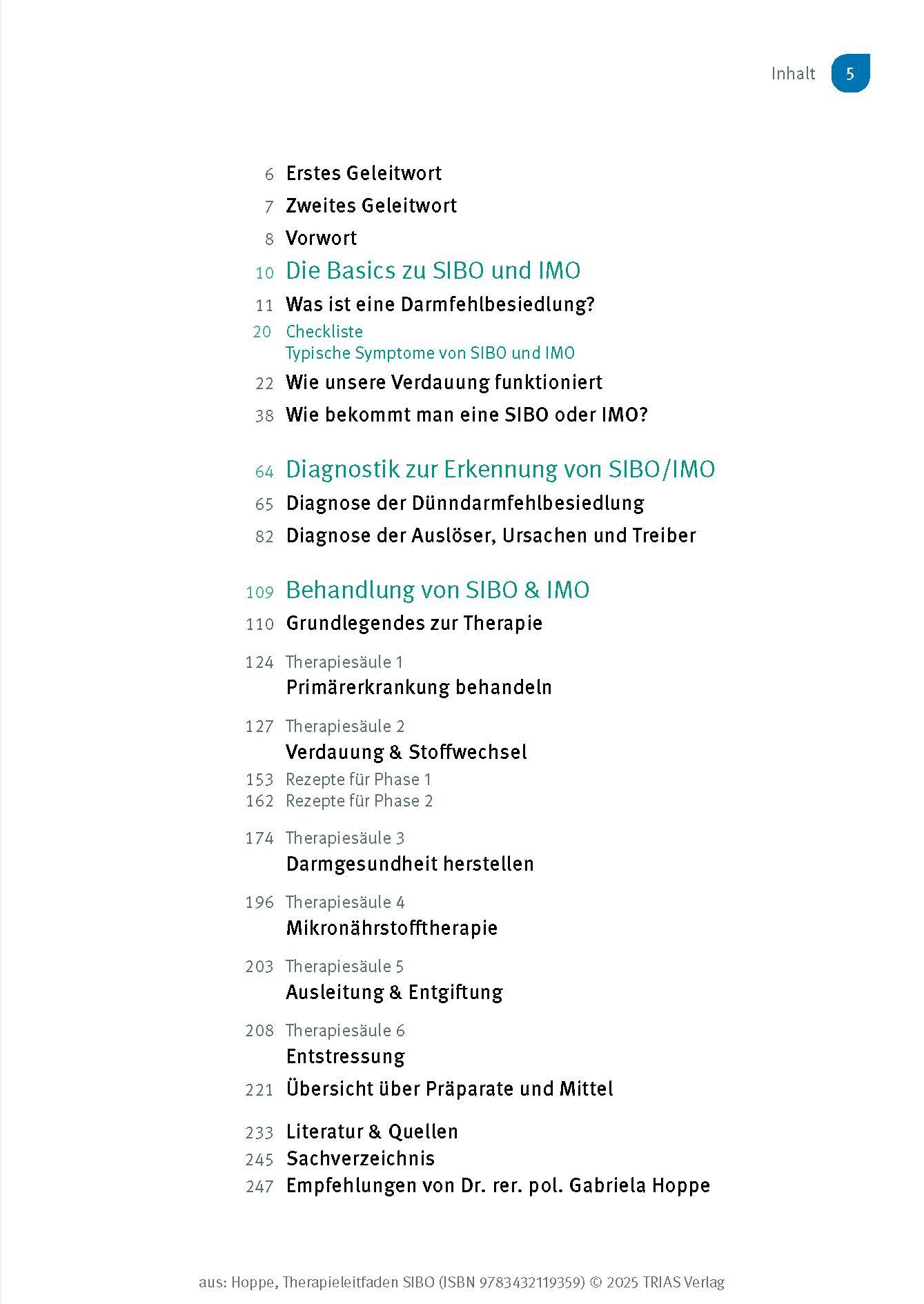 Beispielinhalt (Bild) Therapieleitfaden SIBO