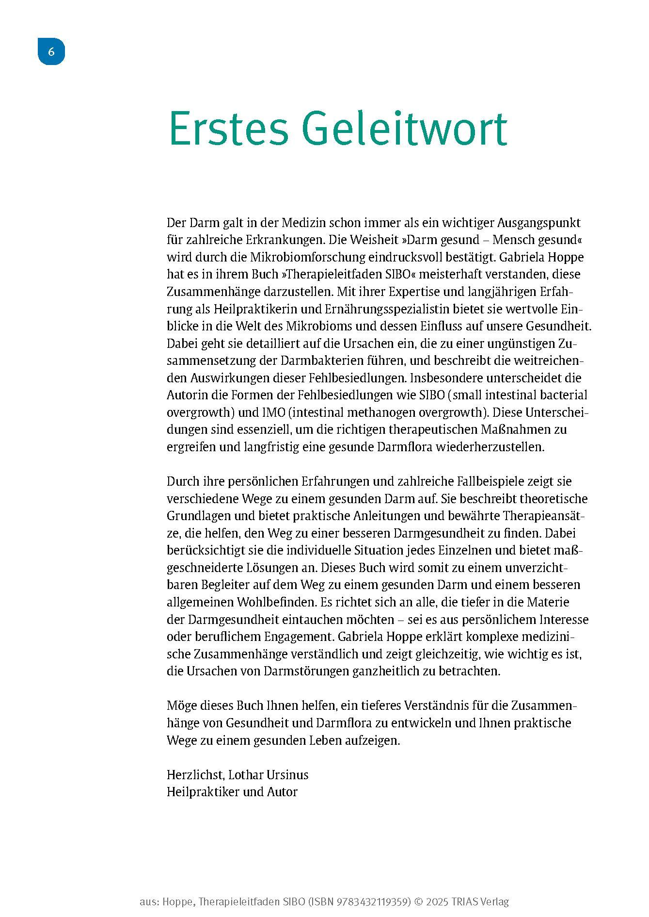 Beispielinhalt (Bild) Therapieleitfaden SIBO