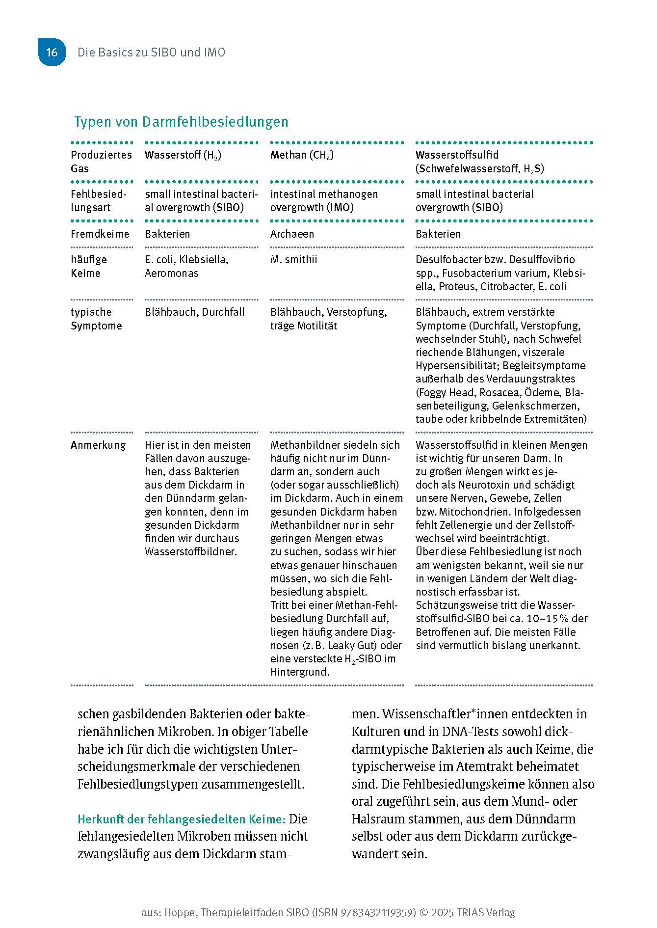 Beispielinhalt (Bild) Therapieleitfaden SIBO