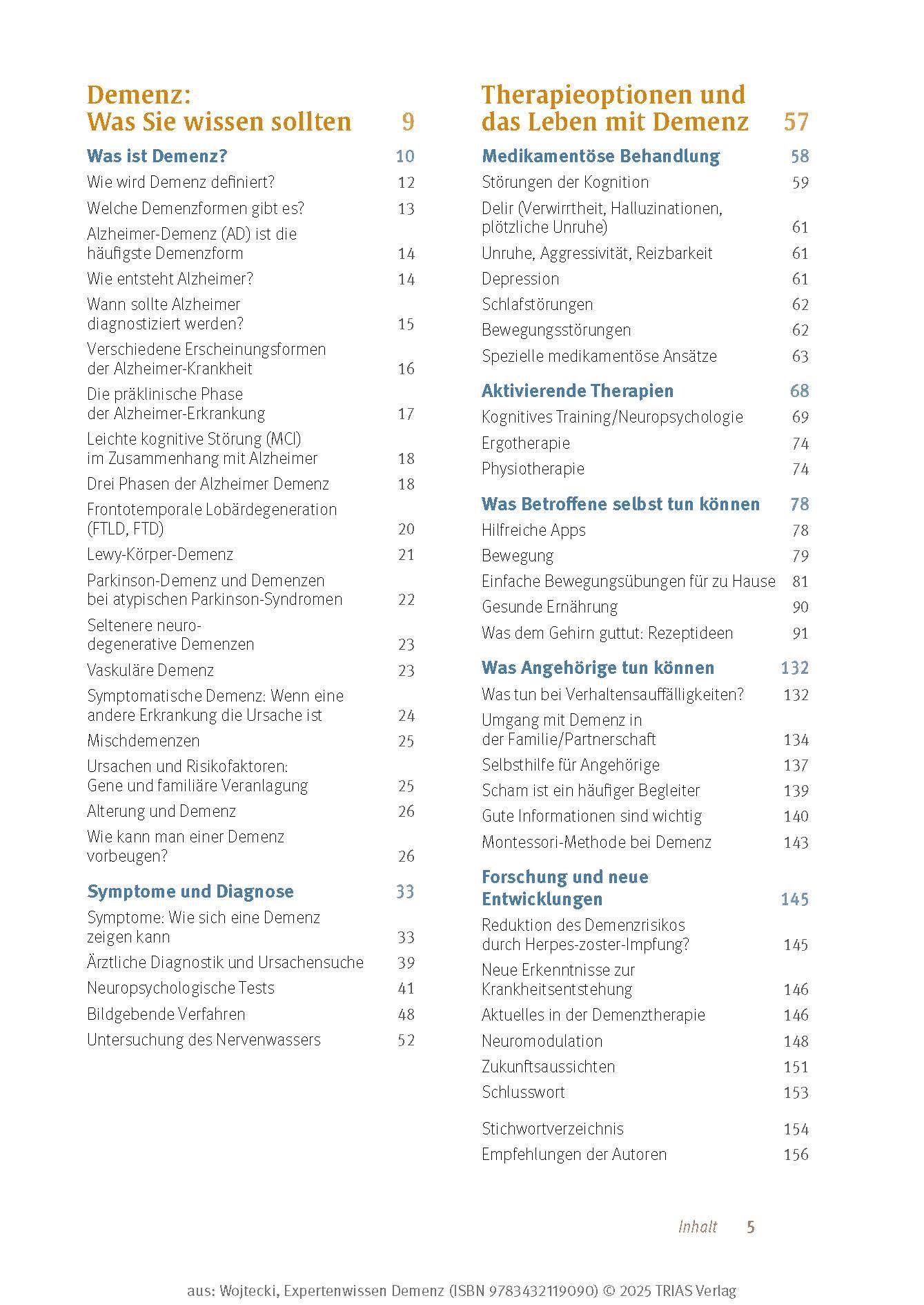 Beispielinhalt (Bild) Expertenwissen: Demenz