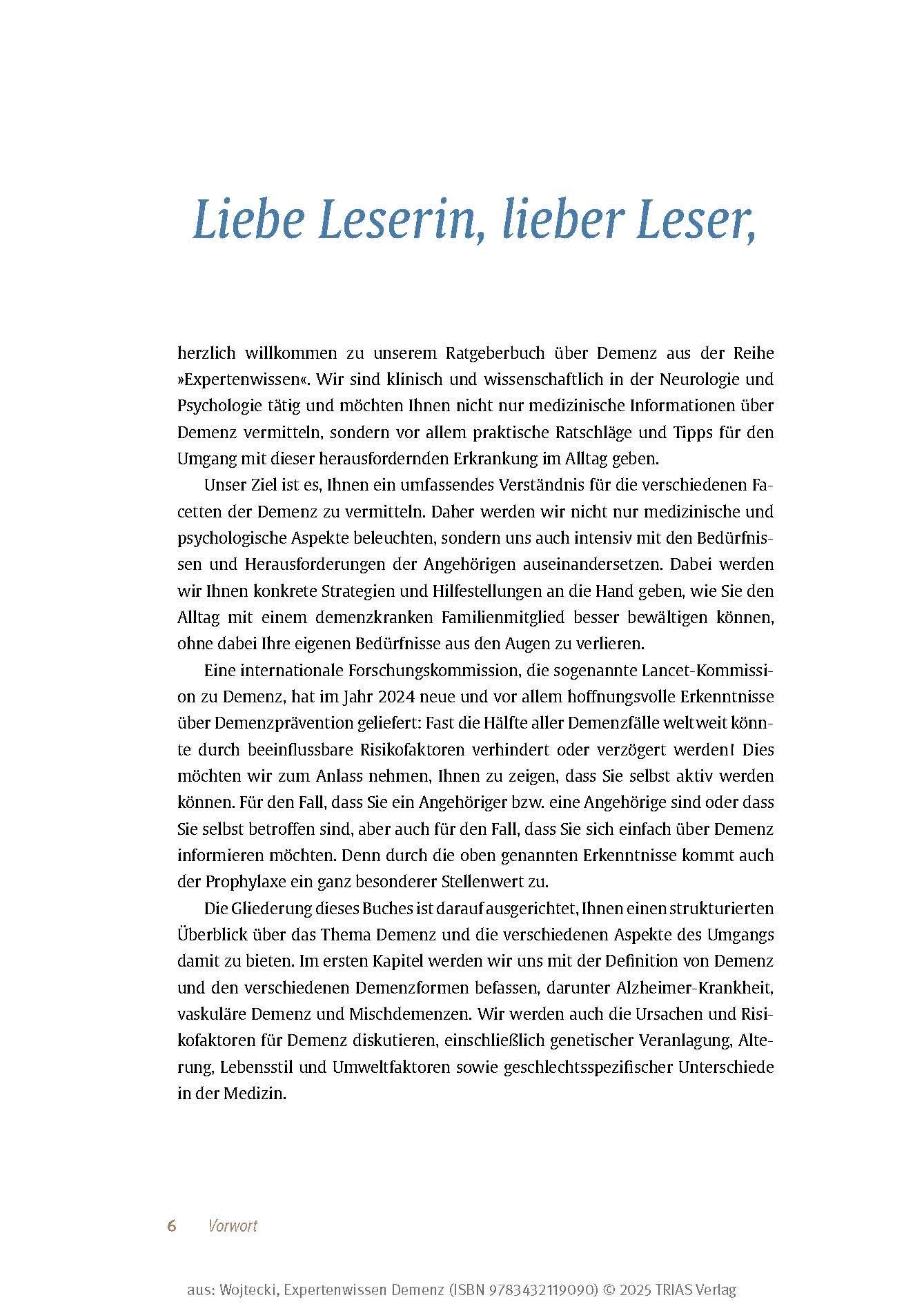 Beispielinhalt (Bild) Expertenwissen: Demenz