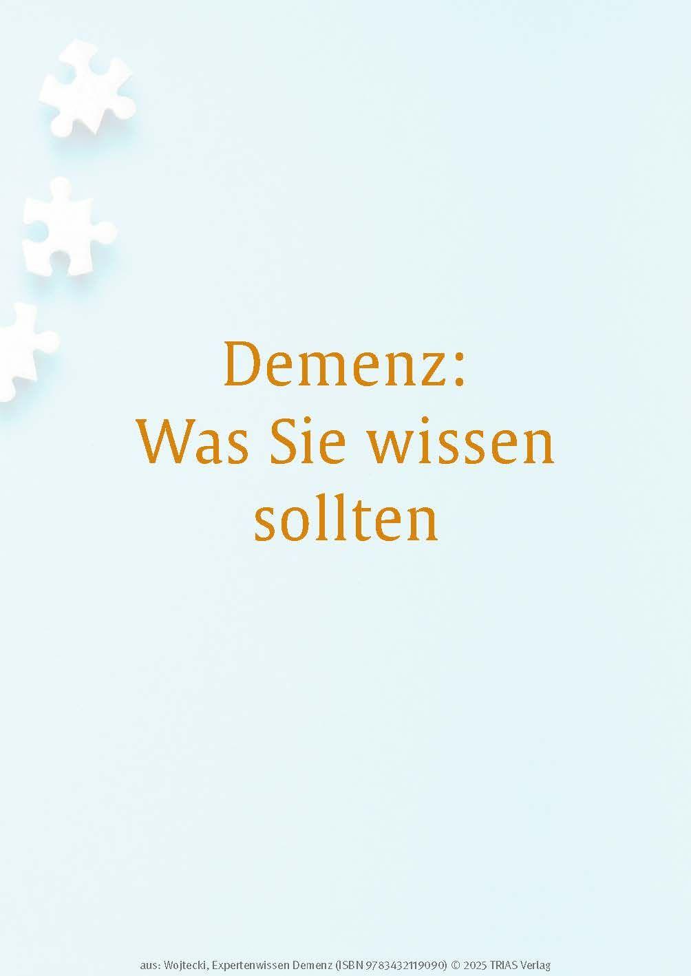 Beispielinhalt (Bild) Expertenwissen: Demenz