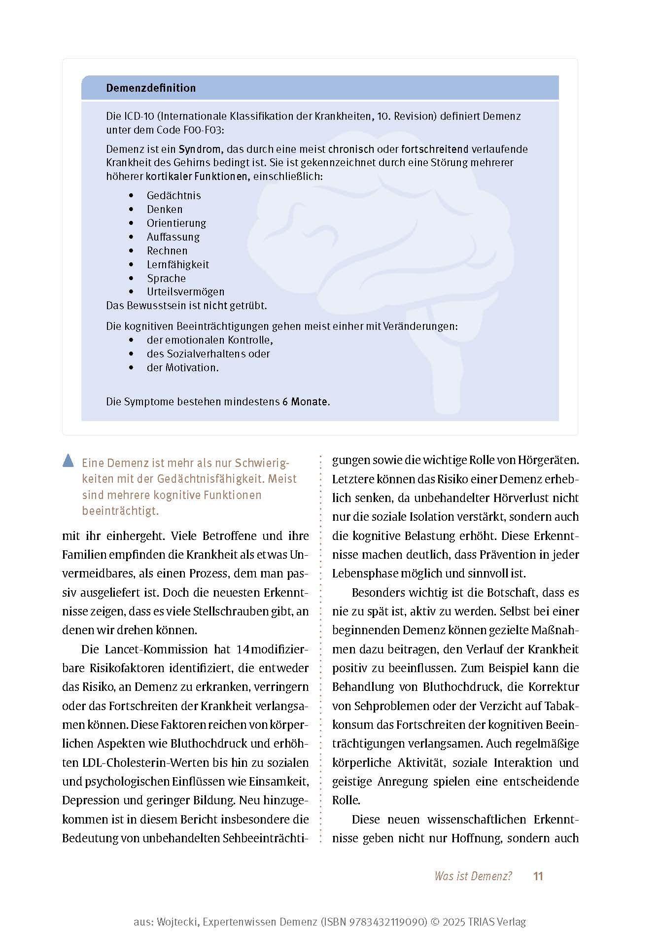 Beispielinhalt (Bild) Expertenwissen: Demenz